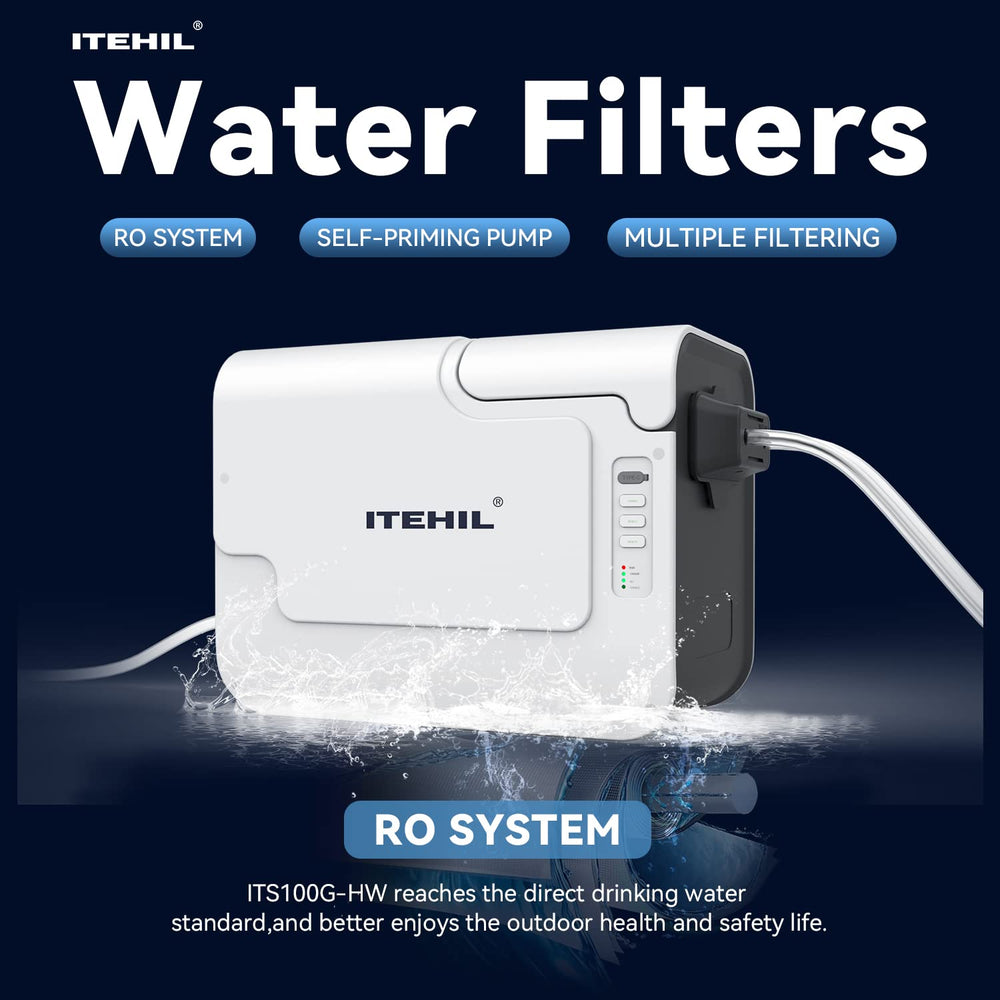 Portable Water Filter with Hybrid and RO Filter, NSF/ANSI 58 Certified Hiking...