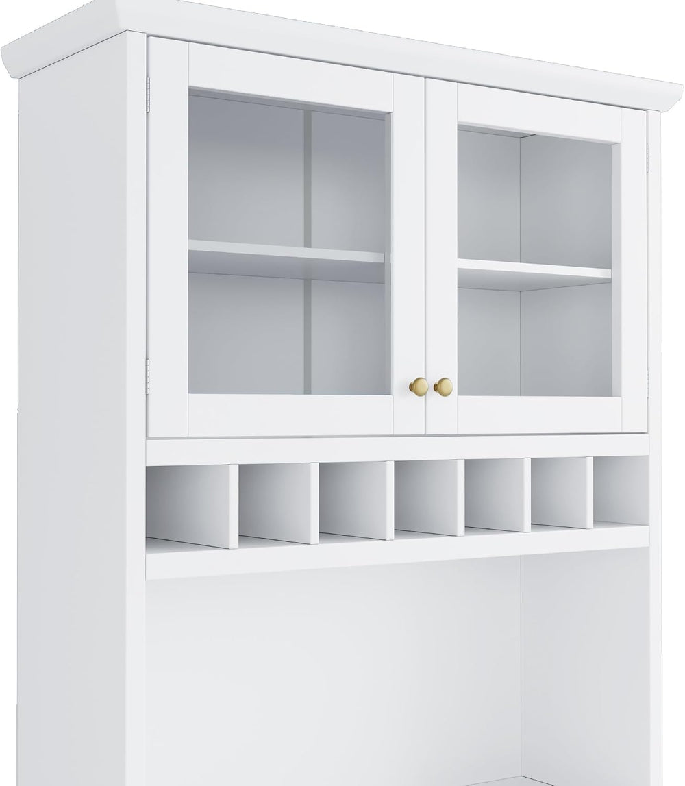 Merax 75" Tall Kitchen Pantry Storage Cabinet with Microwave Stand and W...