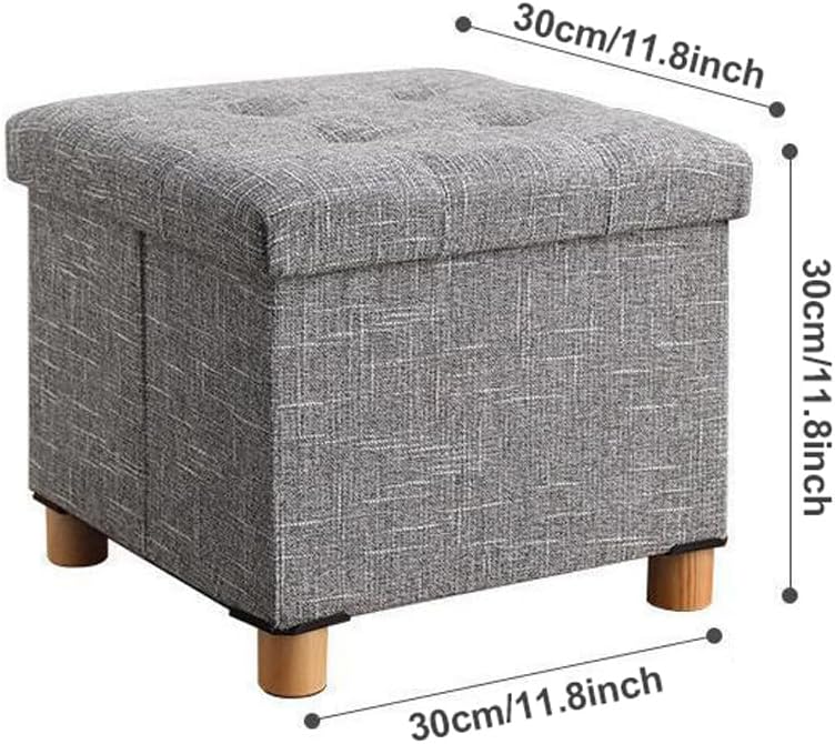 Ottoman with Storage for Living Room Bedroom,12x12inch Square Foot Rest Stool...