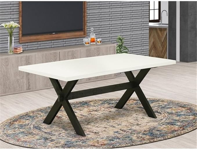 East West Furniture XT627 X-Style Kitchen Dining Table - a Rectangle Wooden T...