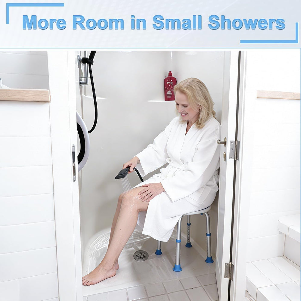 Adjustable Shower Chair for Inside Shower, HSA/FSA Eligible Round Shower Stoo...
