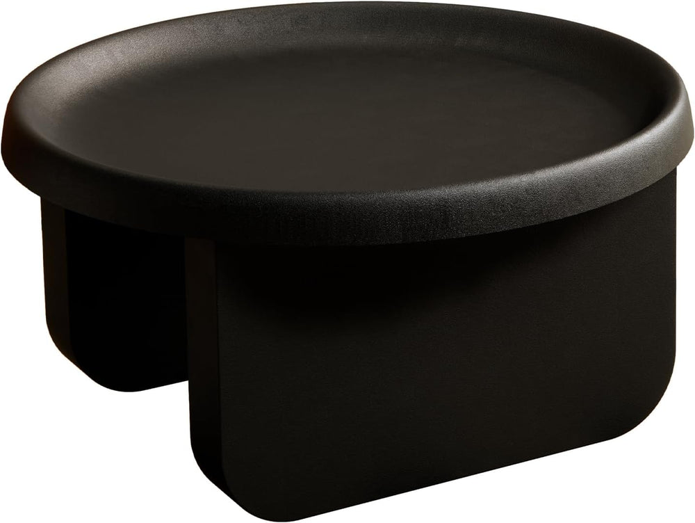 Modern Round Coffee Table,Black Nesting Coffee Tables,Metal Center Table,Uniq...