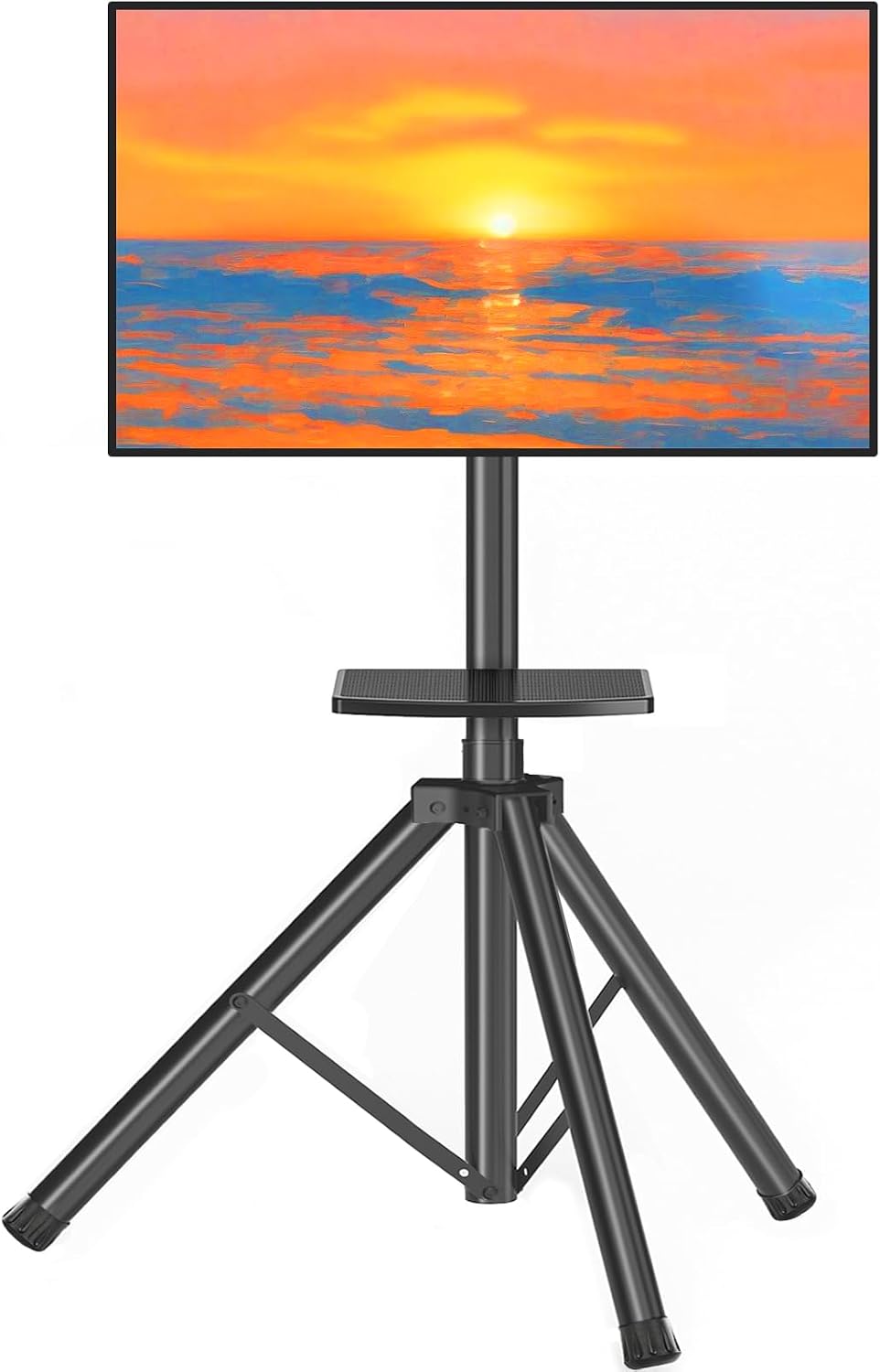 Tripod TV Stand with Shelf for 23-75 inch TVs up to 100 lbs