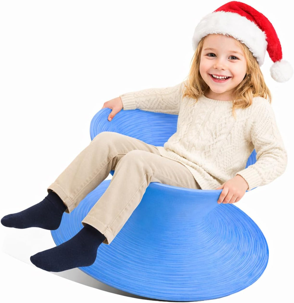 360° Rotating Gyro Chair, 24" One-Piece PE Spun Chair with Non-Slip Text...
