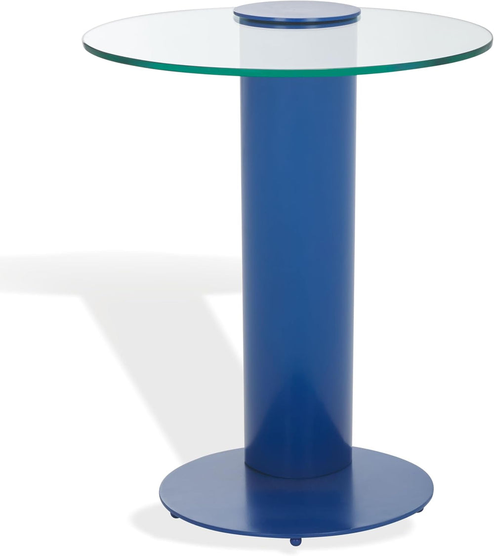 SAFAVIEH Couture Collection - Richardson Blue Metal Accent Table, Sculptural ...
