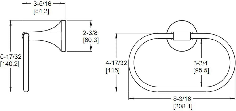 Pfister Pfirst Modern Towel Ring for Bathroom Wall, Tuscan Bronze BRBPFM0Y