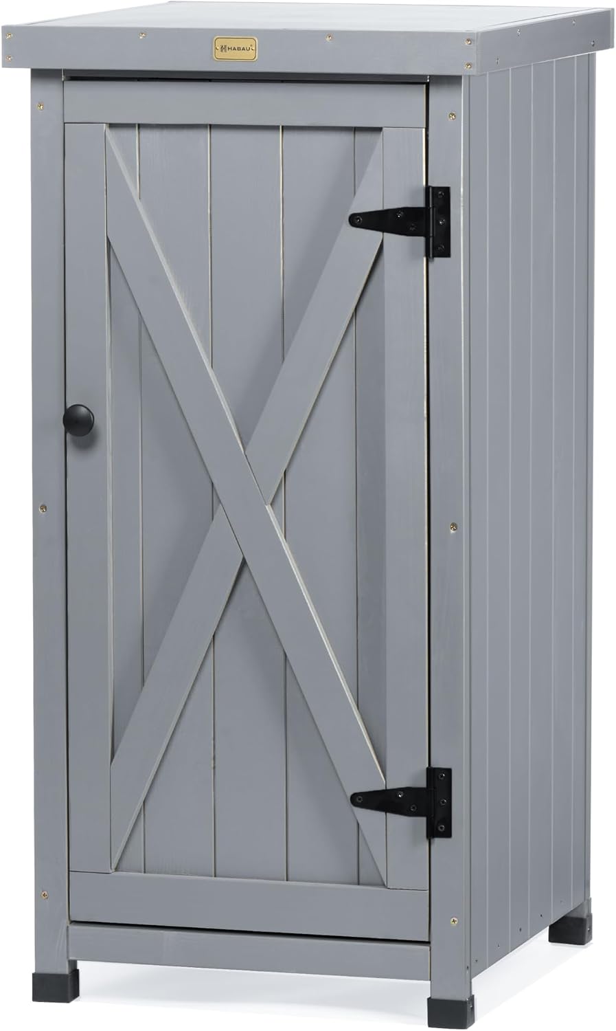 HABAU Outdoor Storage Cabinet for Patio, Garden Potting Bench Table with Shel...