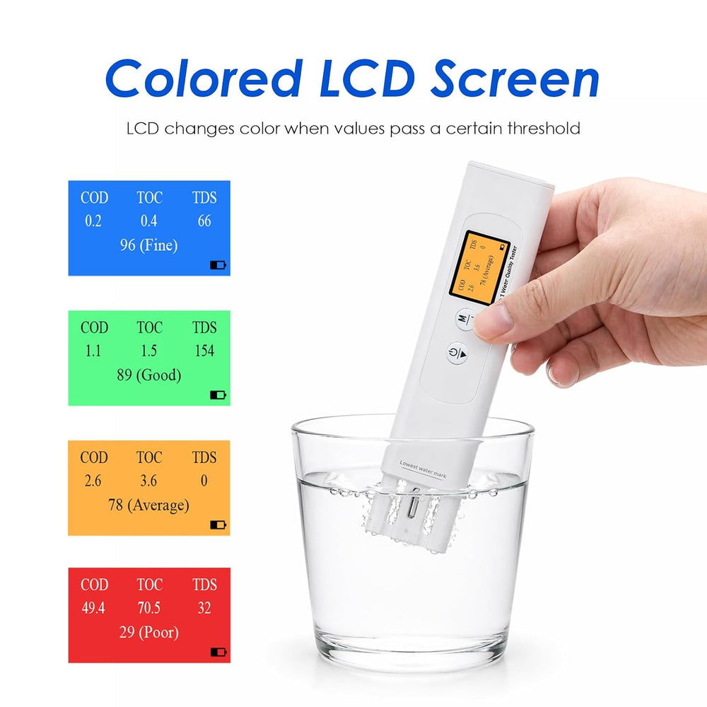 9-in-1 Water Quality Tester with UV Absorbance for COD/TOC/UV275, EC/TDS/Sali...