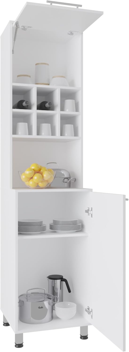 19.7" D*19.6" W*80.3" H Storage Cabinet with 6 Spice Cubbies, ...
