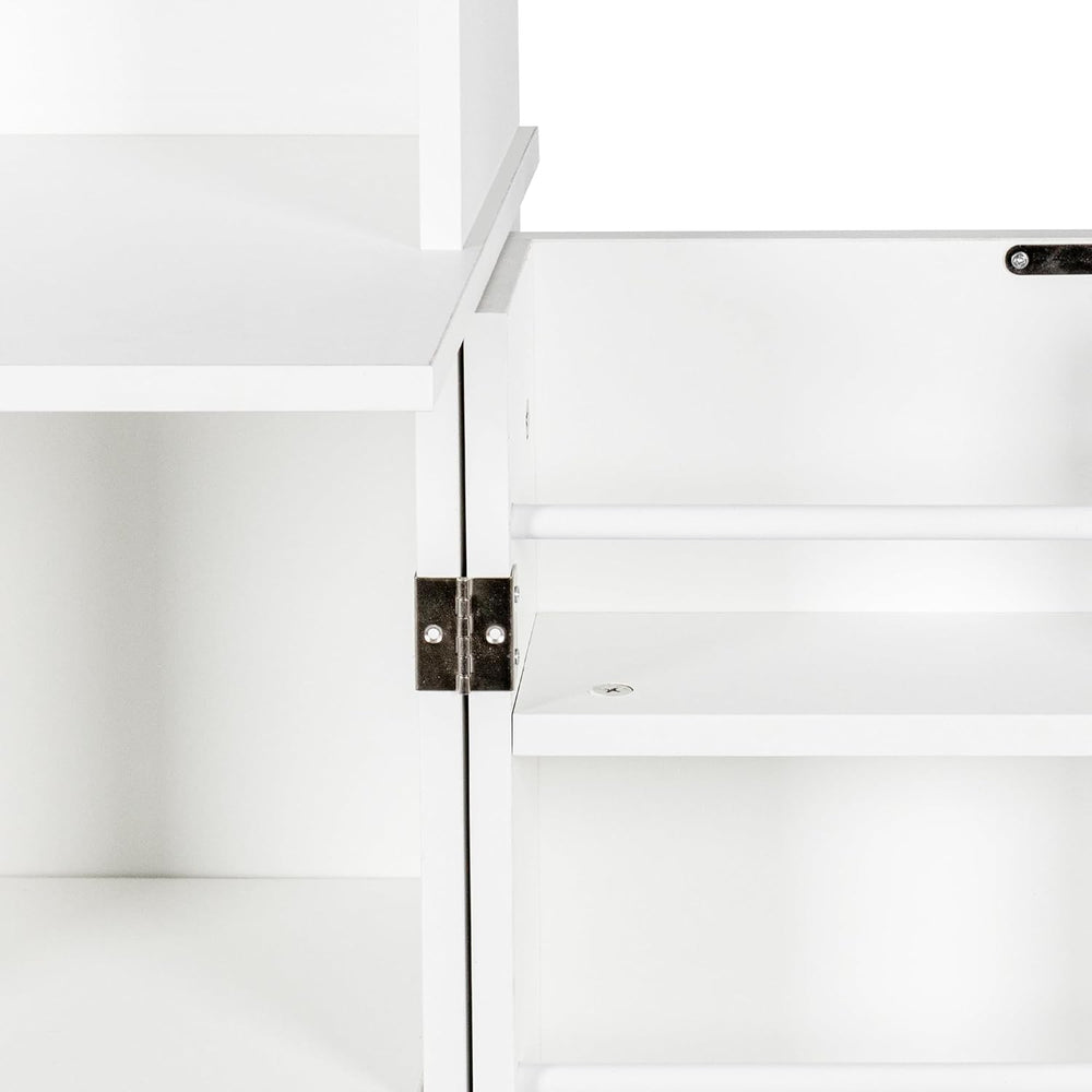 71'' Pantry Cabinet, Tall Storage Cabinet with Microwave Stand, Frees...