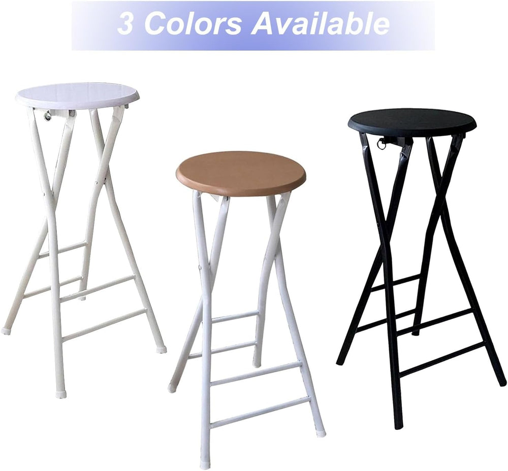 Round Backless Folding Breakfast High Chair, 24"/28"/30" Count...