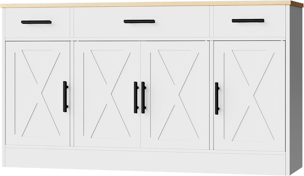 Shintenchi Buffet Cabinet with Storage,53.4" Large Kitchen Storage Cabin...