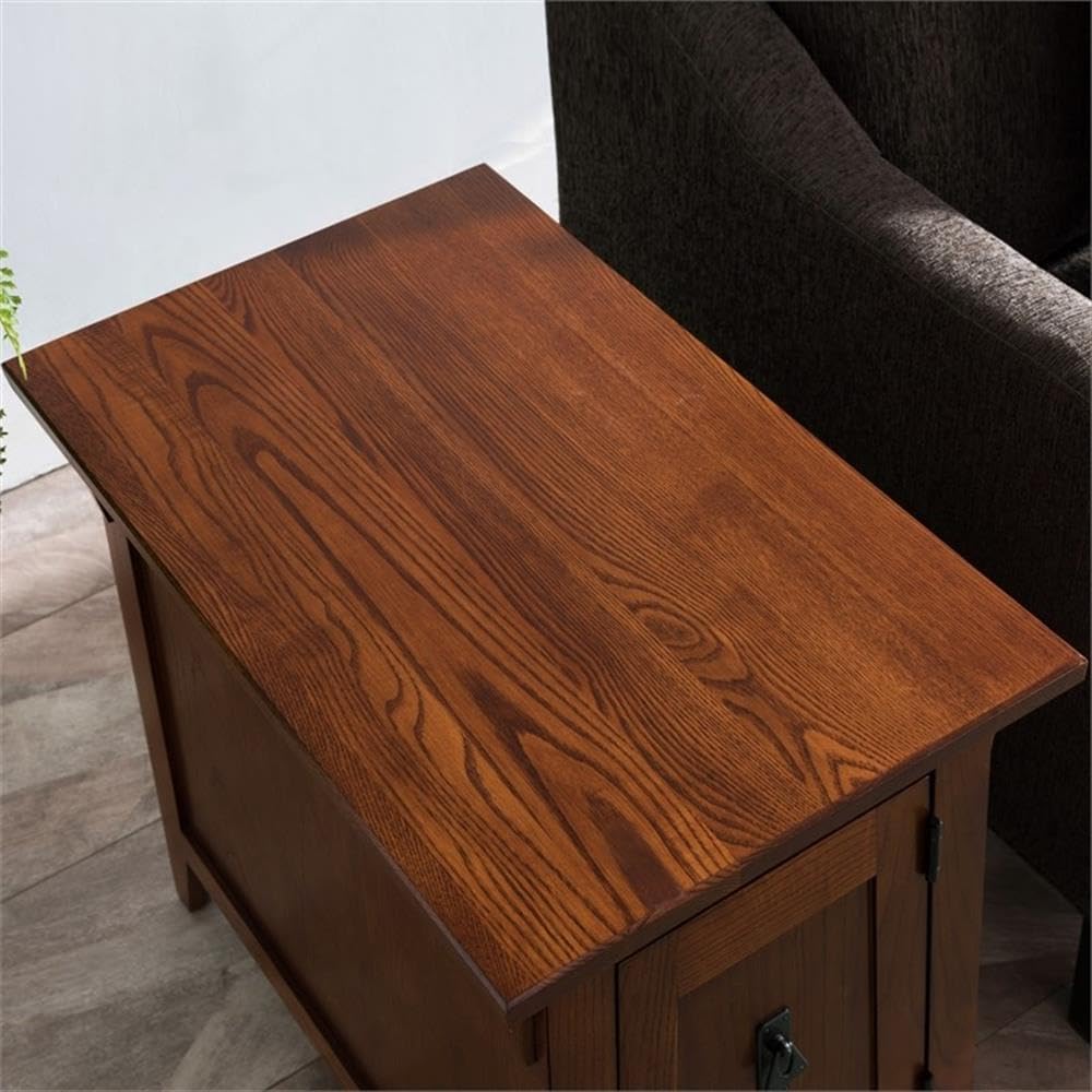 MAKLAINE Mission Cabinet Wood End Table, 24" H x 15" W x 24" D...