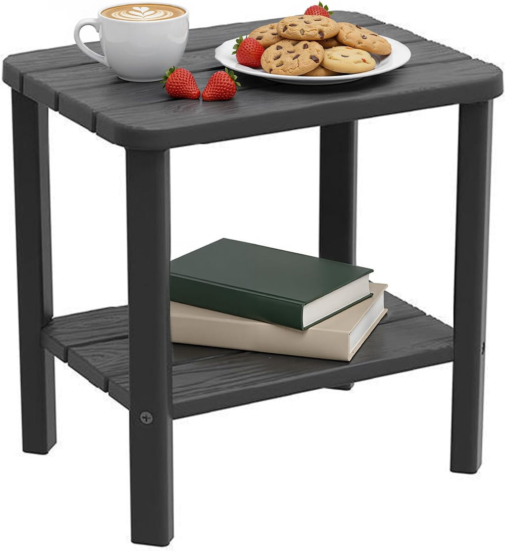 PatioZen Coffee Table Small Outdoor Side Table Weather-Resistant & Easy A...