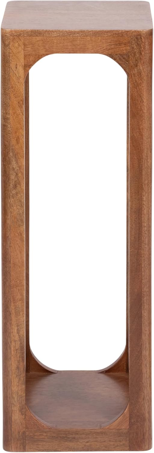 Kate and Laurel Dahl Mango Wood Square Tea Table, 10 x 10 x 30, Walnut Brown,...