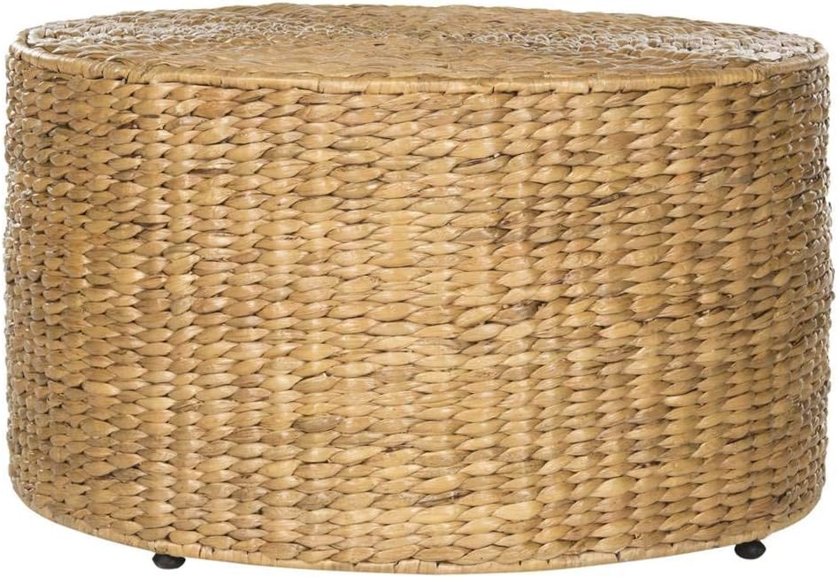 SAFAVIEH Jesse Rattan Coffee Table, 29.9" Coastal Natural SEA7035A
