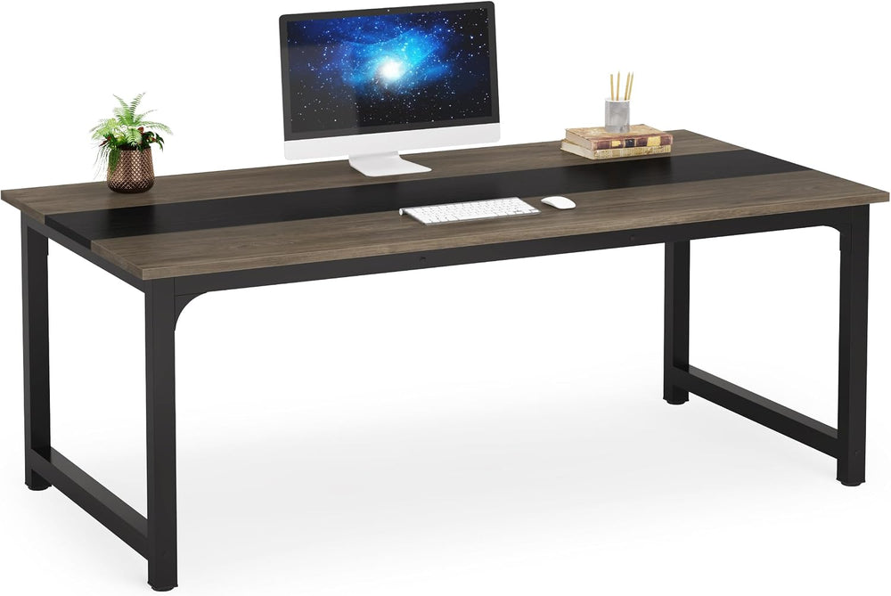 Tribesigns Modern Computer Desk, 70.8 x 31.5 inch Large Office Desk Computer ...