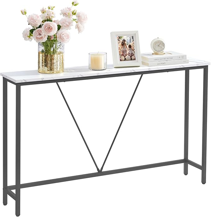 VASAGLE Console Sofa Table, Narrow Entryway Table, for Living Room, Bedroom, ...