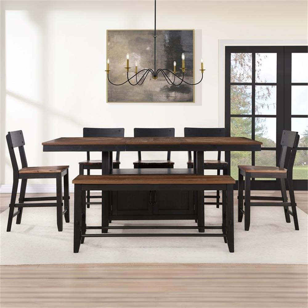 Steve Silver Company Bermuda Counter Bench, Gray