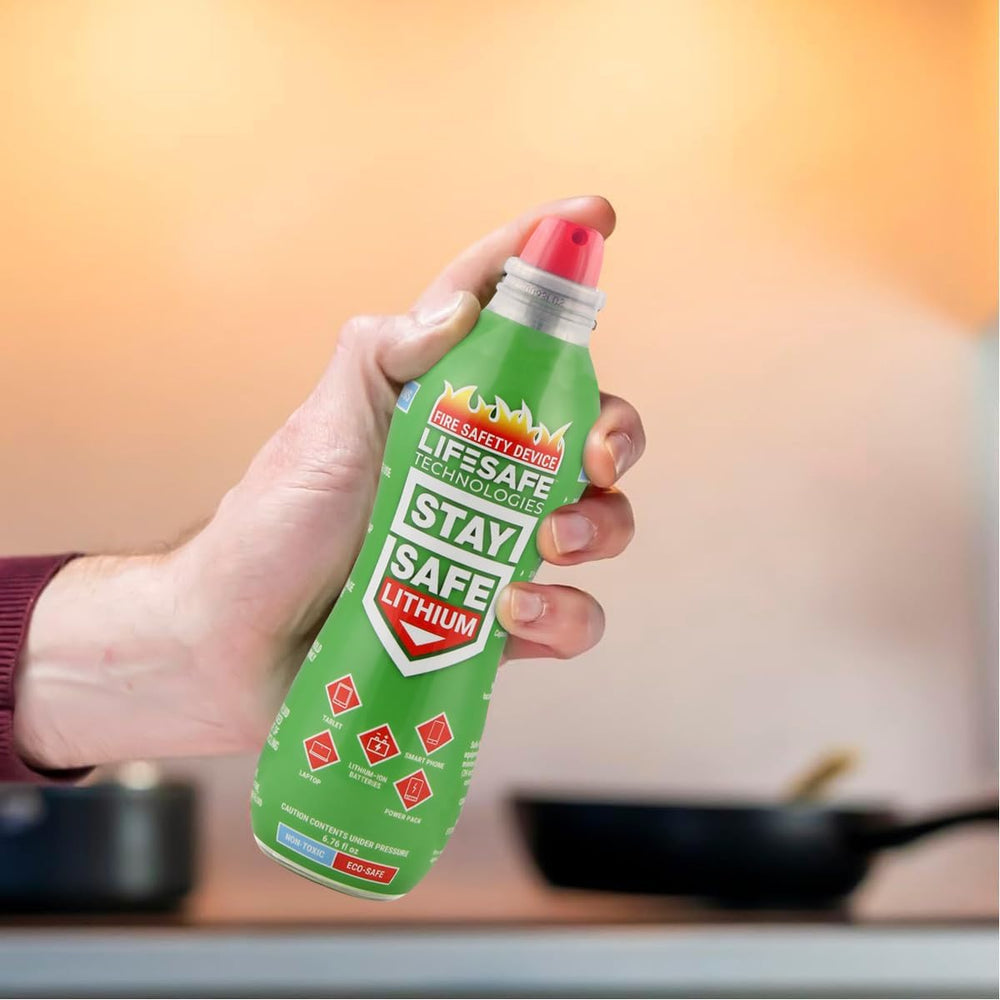 StaySafe Lithium Fire Extinguishing Spray By LifeSafe Technologies | Patented...