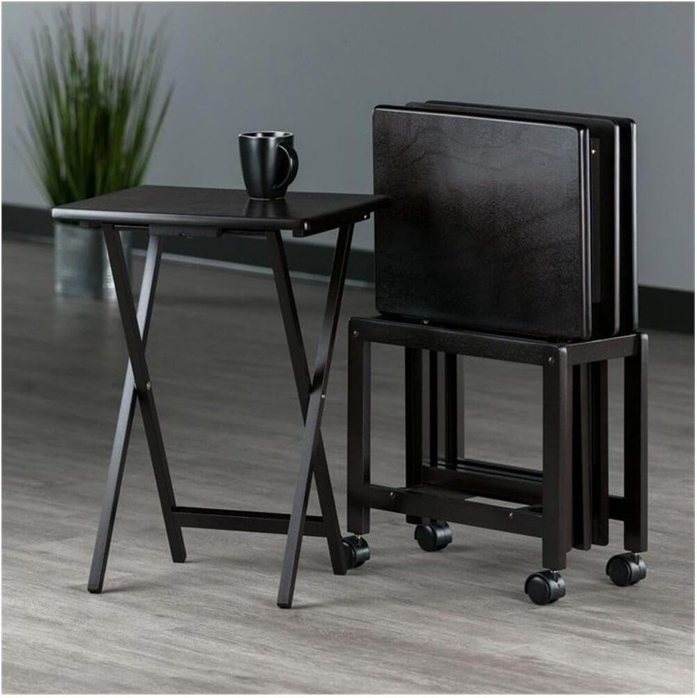 HomeStock Vintage Vogue 5-Pc Snack Table Set, Coffee