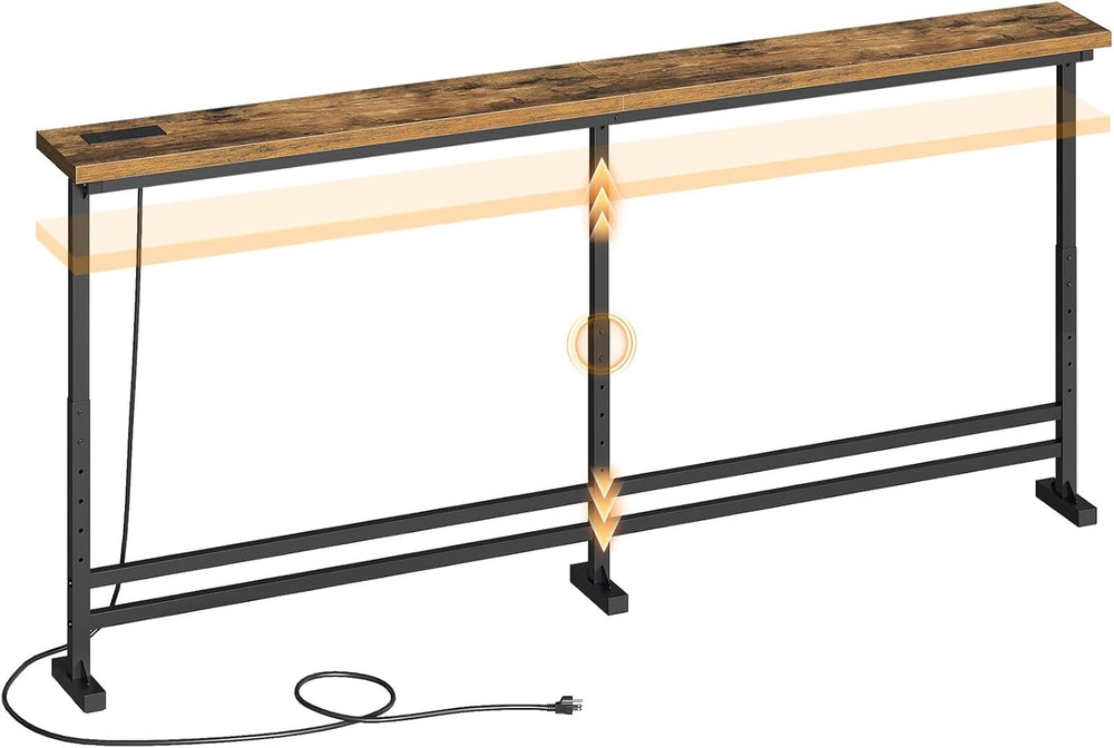 YATINEY 70.9" Console Table with Adjustable Height (27.6"-35.4"...