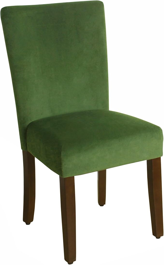 HomePop Parsons Classic Upholstered Accent Dining Chair, Set of 2, Dark Green...