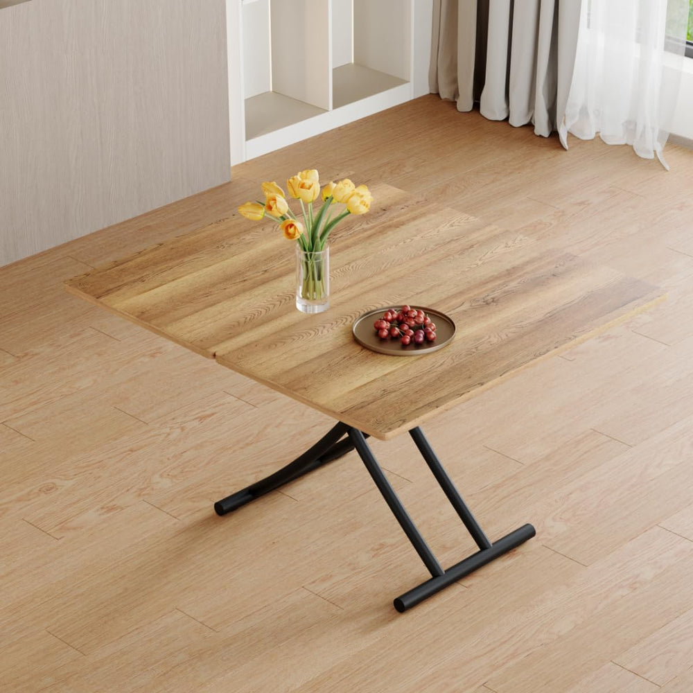 4 in 1 Adjustable Folding Dining Table, Drop Leaf Coffee Table for Small Spac...