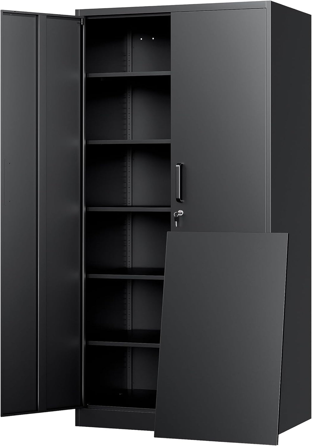 Yizosh Metal Storage Cabinet with Lock - 72" Garage Storage Cabinet with...