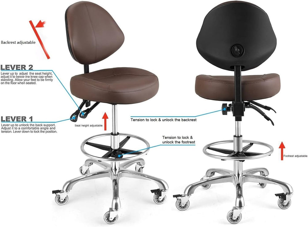 Office Drafting Chairs Adjustable Height Stool for Standing Desk