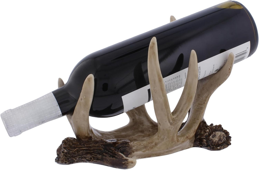 The Bridge Collection Antler Wine Bottle Holder – Rustic Deer Antler Bar and ...