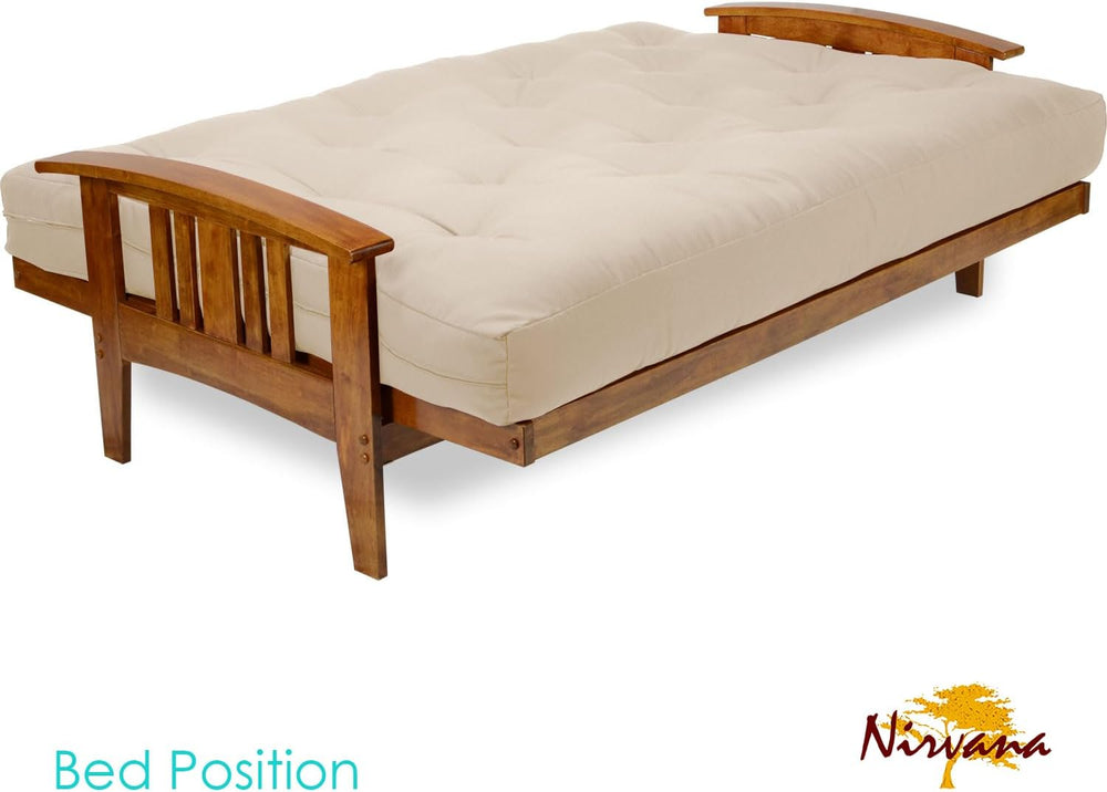 Nirvana Futons Westfield Futon Set - Queen Size, Frame, 8" Mattress, Twi...
