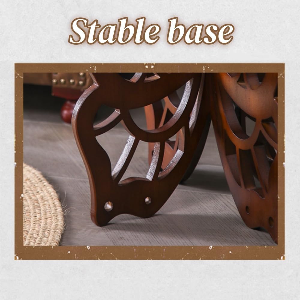 Butterfly Side Table, Tempered Glass Coffee Table with Solid Wood Base, Small...