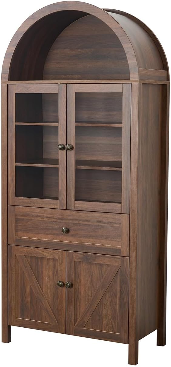 Dome Cabinet, Storage Locker with Large Storage Space, Retro Pantry Cupboard ...