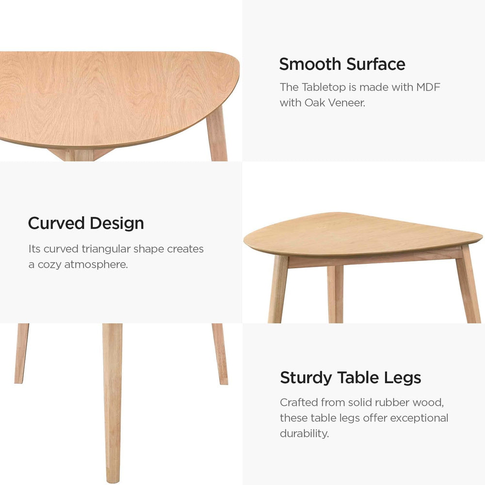 Acanva Modern Small Triangle Dining Room Table for Kitchen Compact Space, Far...