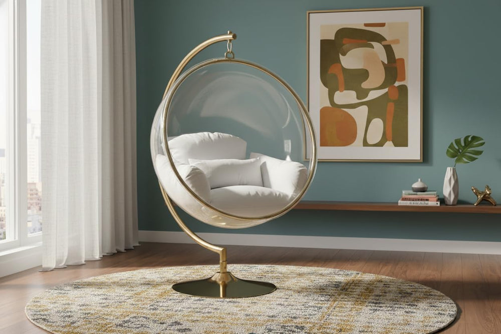 Meridian Furniture Luna Collection Modern | Contemporary Clear Acrylic Accent...