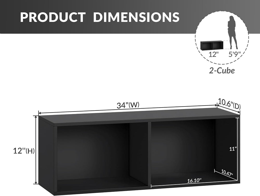 IOTXY DIY Modular Cube Bookcase - CubeXY Customizable Stackable Expandable Ba...