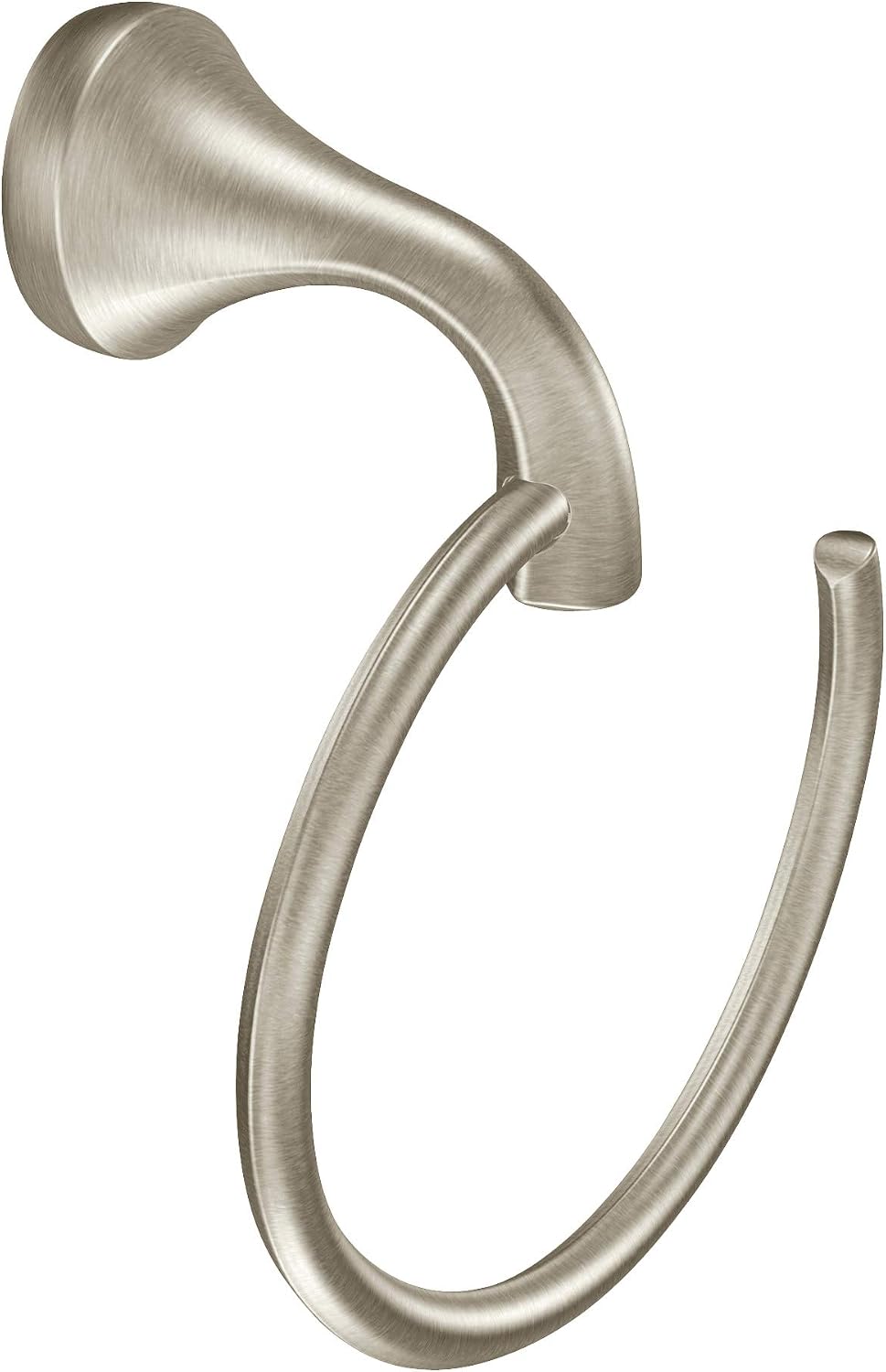 Moen YB2886BN Eva Bathroom Towel Ring, Brushed Nickel with Moen YB2803BN Eva ...