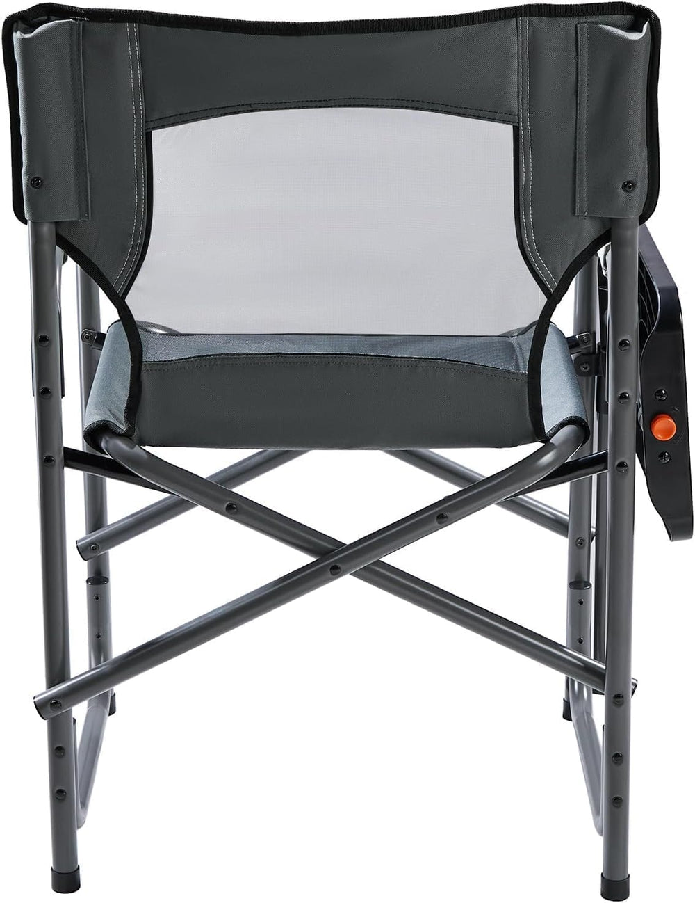 Portal Director Camping Chair with 2-Way Rotating Side Table, 300 lb, Gray | ...