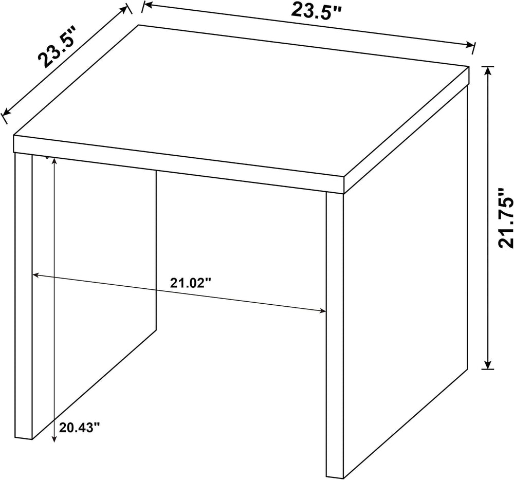 Coaster Home Furnishings - Canoga - Wood - End Table with Square Flat Top, U-...