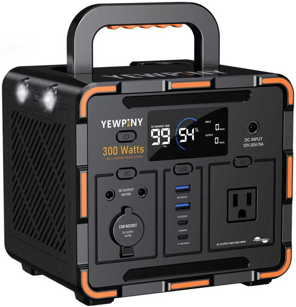 300W Portable Power Station, Solar Generator 259Wh, 70,000mAh LiFePO4 Battery...