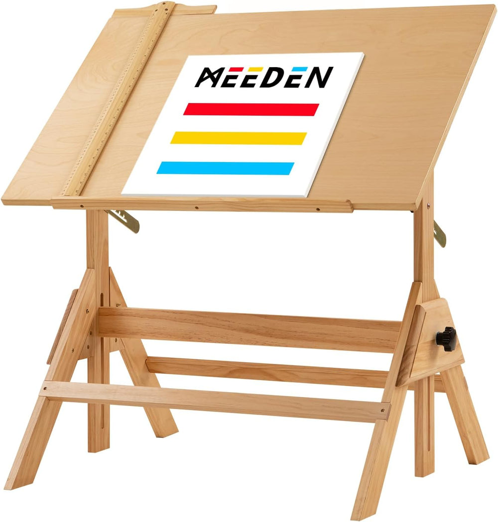 MEEDEN Wood Adjustable Drafting Table: 35.5" x 23.5" Art Drawing De...