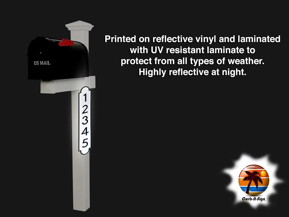 Curb N Sign Mailbox Numbers Plaques - Made of Aluminum Composite Material - S...