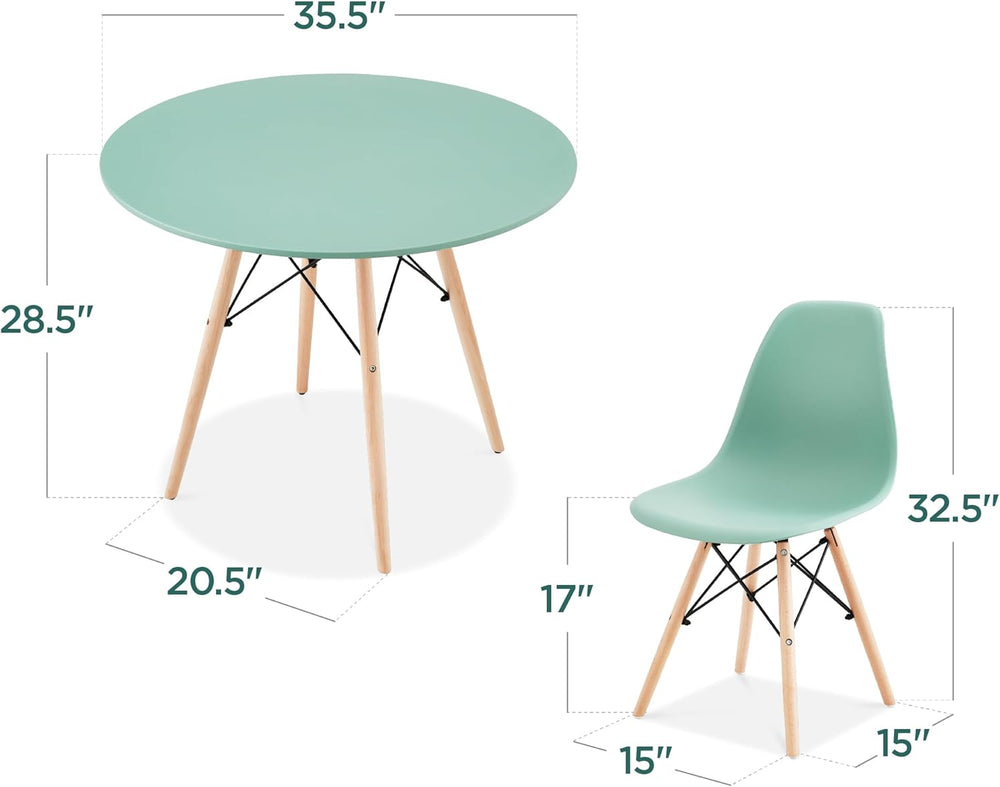 Best Choice Products 5-Piece Dining Set, Compact Mid-Century Modern Table &am...