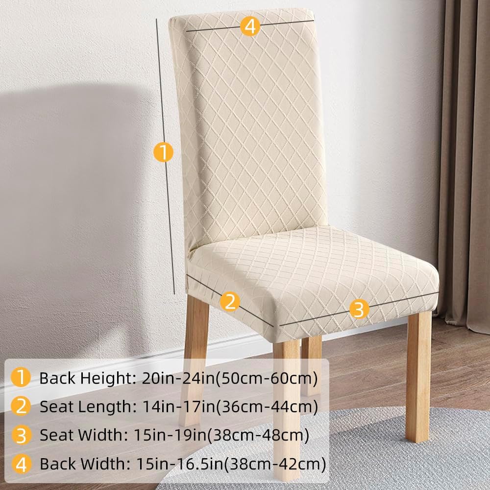 Fuloon Waterproof Dining Chair Covers, Parsons Chair Slipcover, Super Fit Str...