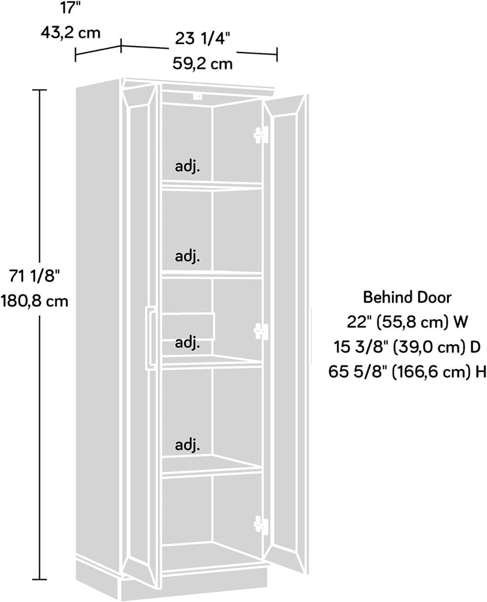 Sauder HomePlus Storage Cabinet/ Pantry cabinets, Dakota Oak finish