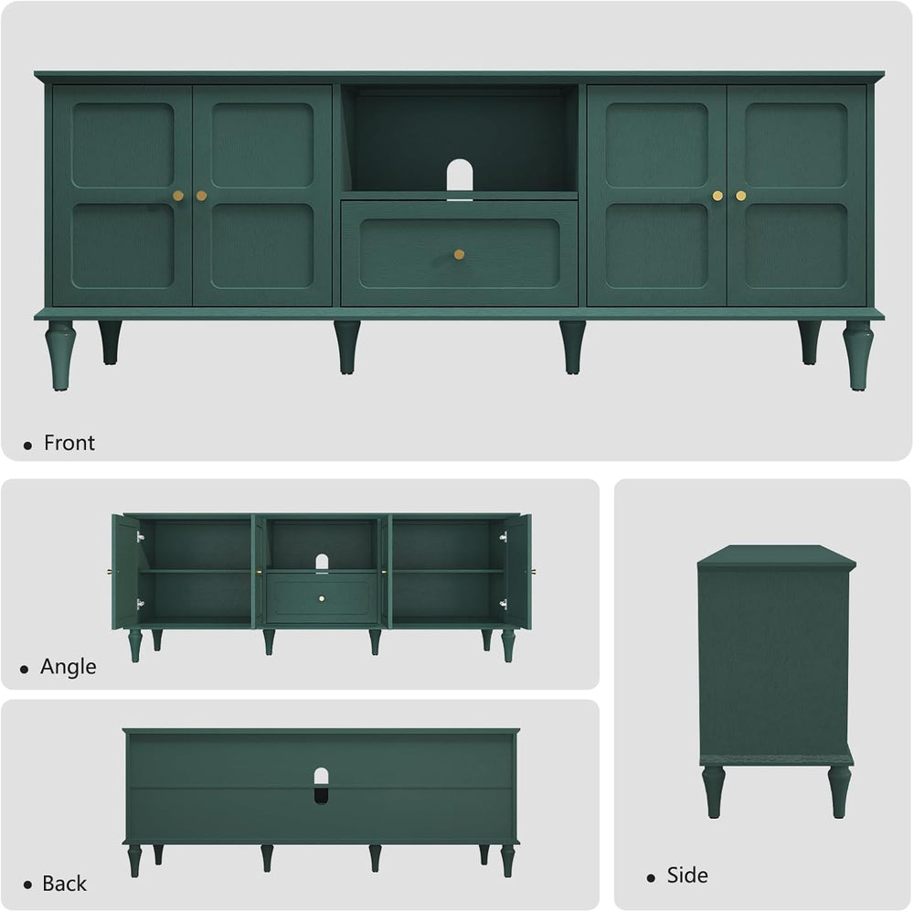 ARTPOWER 67" Mid-Century Modern TV Stand for TVs Up to 75 Inches, Green
