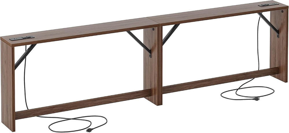 TIQLAB 9.1 Inch Narrow Console Table with Power Outlet,Sofa Table Set of 2,To...