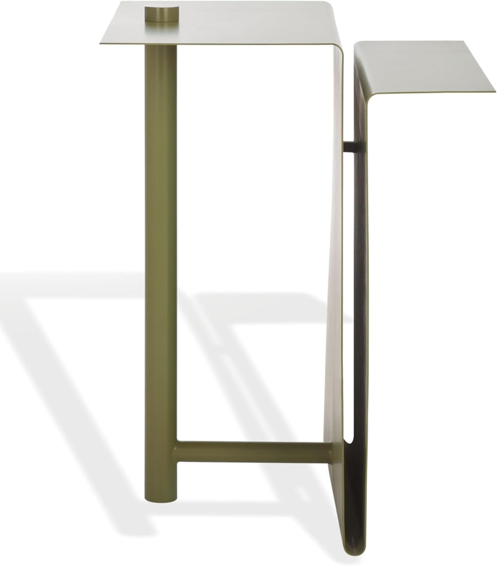 SAFAVIEH Couture Collection - Aldwyn Olive Green Metal Accent Table, Modern F...