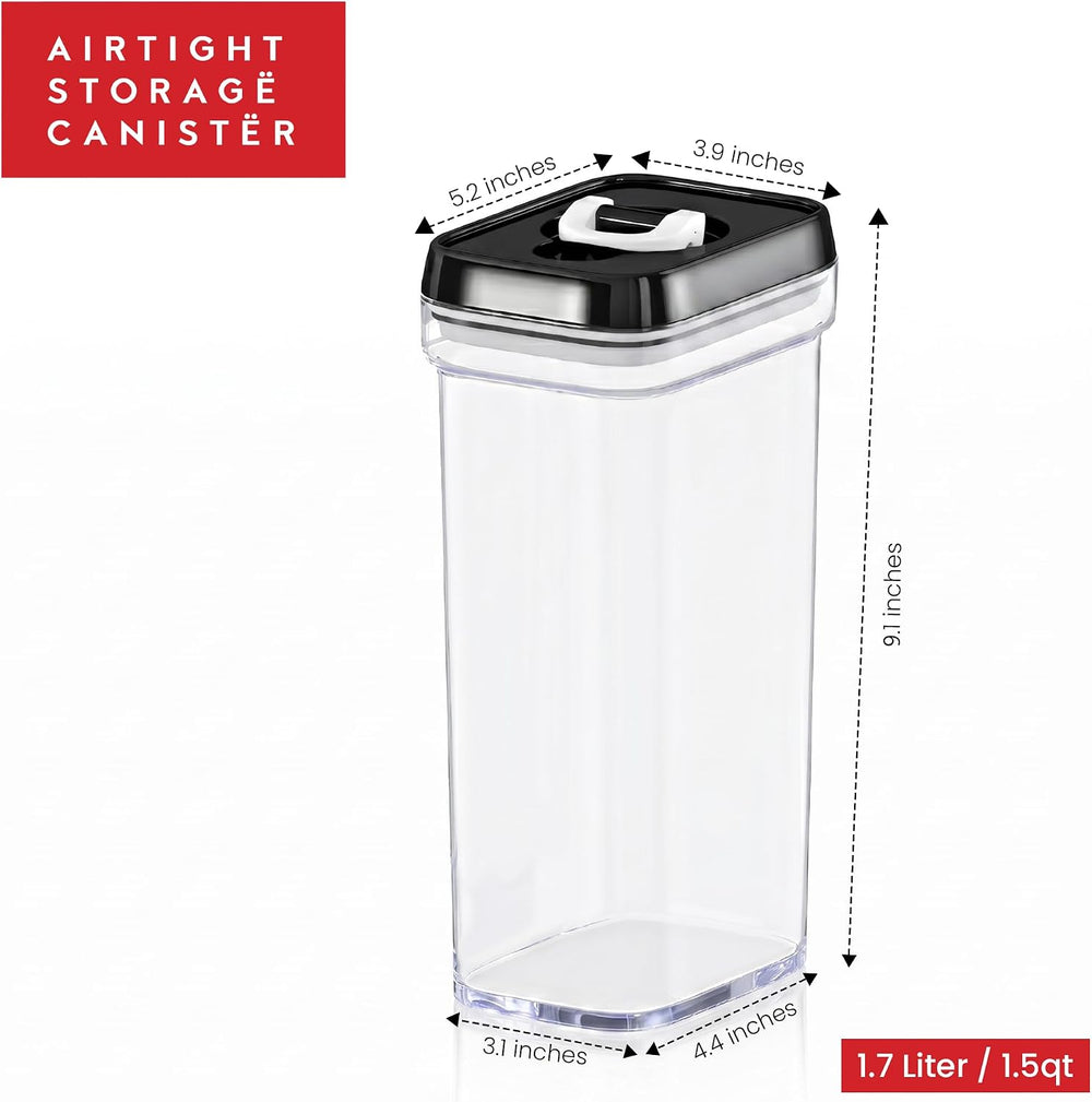 DWËLLZA KITCHEN Airtight Food Storage Containers with Lids – 4 Piece Set Air ...